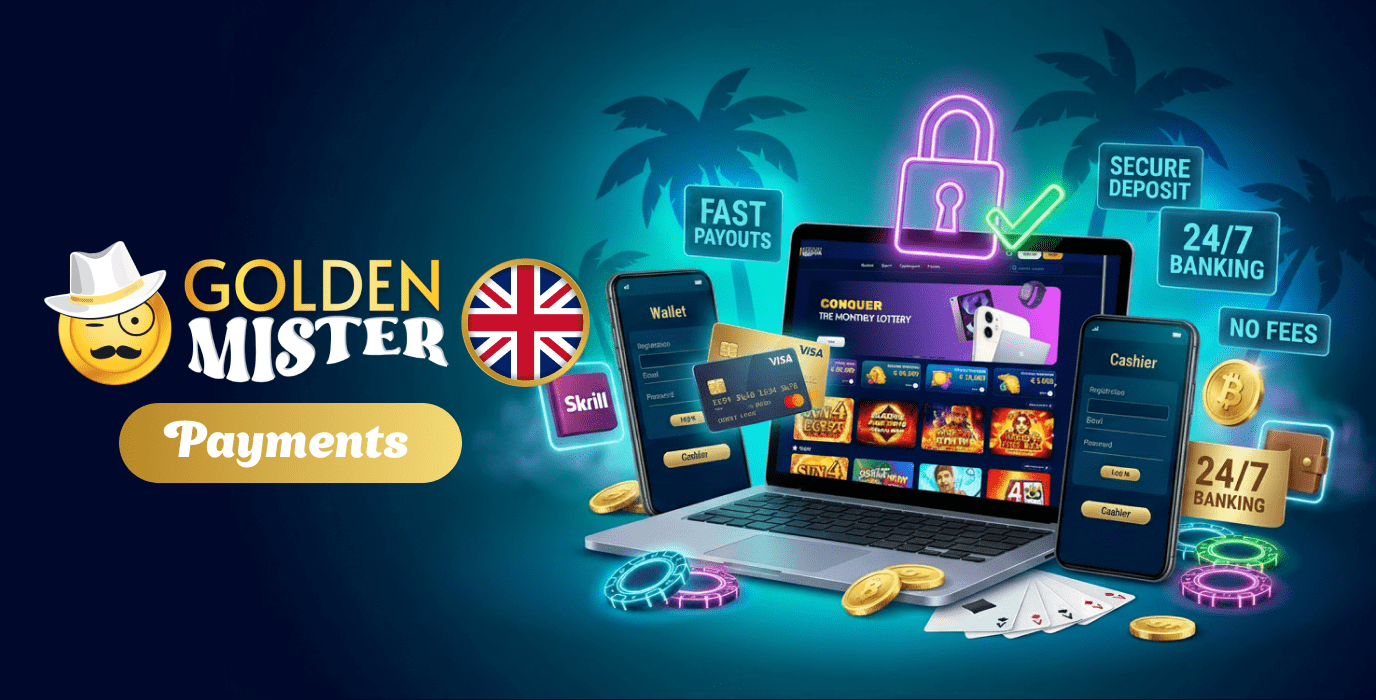 It is easy to make deposits and withdrawals at Golden Mister UK Casino
